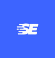 letter se fast speed technology modern logo design vector image vector image