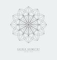 sacred geometry line element flower of life vector image