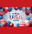4th of july independence day of the usa vector image vector image