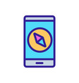 compass icon isolated contour symbol vector image