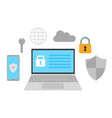 cybersecurity vector image vector image