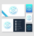 ecology business card set vector image