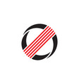 stripes motion circle ring logo vector image