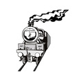 vintage train retro vector image