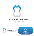 dental logo design templatecreative dentist logo vector image
