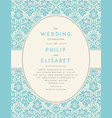 vintage wedding invitation template vector image