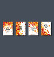 autumn falling leaves banner set nature vector image