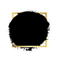 brush circle stroke gold text box isolated white vector image vector image