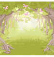 glade in magic forest vector image vector image