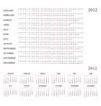 template for calendar 2012 vector image