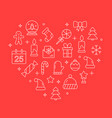 background with different christmas and new vector image vector image