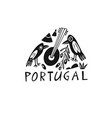 hand drawn symbol of portugal travel vector image