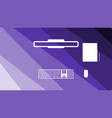 office table top view icon vector image