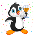 penguin celebrating vector image vector image