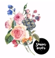 roses vintage floral greeting card vector image