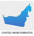 united arab emirates map in asia continent design vector image vector image