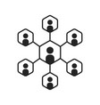 black teamwork or collaboration abstract icon vector image