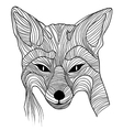 fox animal sketch vector image