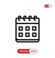 calendar icon vector image
