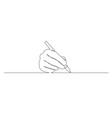 continuous one line hand write with a pen vector image vector image