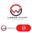 w letter logo business template icon vector image