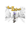 wizard is riding on skateboard in city wellington vector image