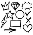 graffiti spray set elements design isolated vector image