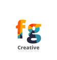 initial letter rounded design logo - elements vector image