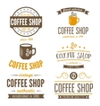 set of vintage labels emblems and logo templates vector image