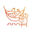 apostle peter vision gradient linear icon vector image vector image