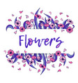 collection six object of flowers bright vector image vector image