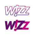european low cost wizz airline logo vector image
