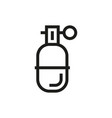 grenade in line style on white background vector image