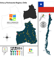 map of arica y parinacota vector image vector image