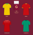 world football group g in qatar 2022 vector image vector image