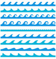 blue wave patterns vector image vector image