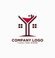 llustrate home wine logos vector image