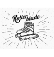 rollerblades vintage icons vector image vector image