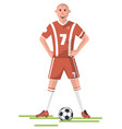 football player sports equipment and uniform vector image vector image