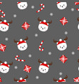 funne cats with christmas hats seamless winter vector image