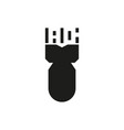 missiles fall down on white background vector image