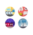 subway flat icons vector image