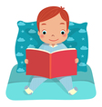 Reading kid Royalty Free Vector Image - VectorStock