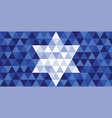 abstract background with triangles star of david vector image