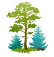 grunge silhouettes of forest vector image