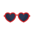 heart glasses isolated on white background vector image