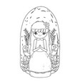 little girl with chalice in first communion vector image vector image