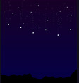 beautiful stars in the night sky vector image