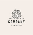 circle circular tree branch leaf hipster vintage vector image vector image