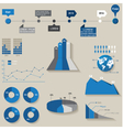 set of charts vector image vector image